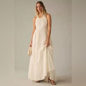 NWT Anthropologie FOREVER THAT GIRL Tiered Ruched Back Bow Dress Cottage Core